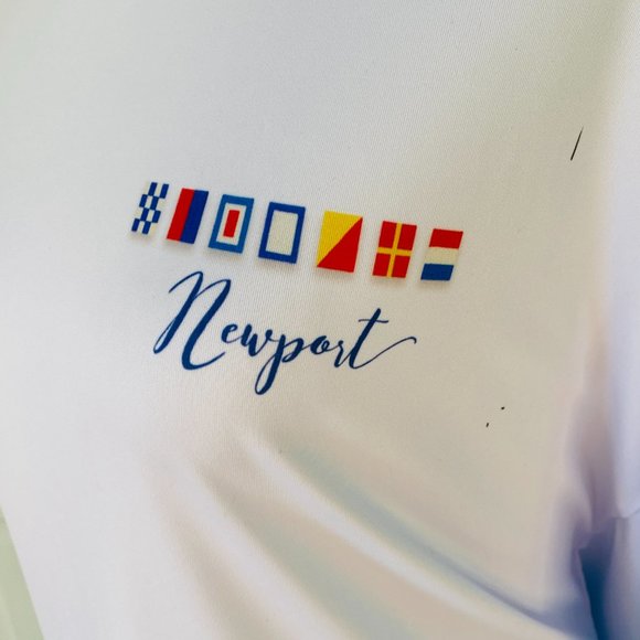 NEW w/o TAGS Vapor long sleeve rash guard with Newport, RI in signal flags - Picture 5 of 6